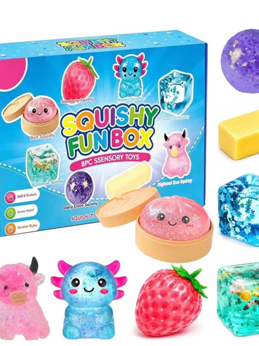 Squishy Funbox 8 pieces viral squishy set